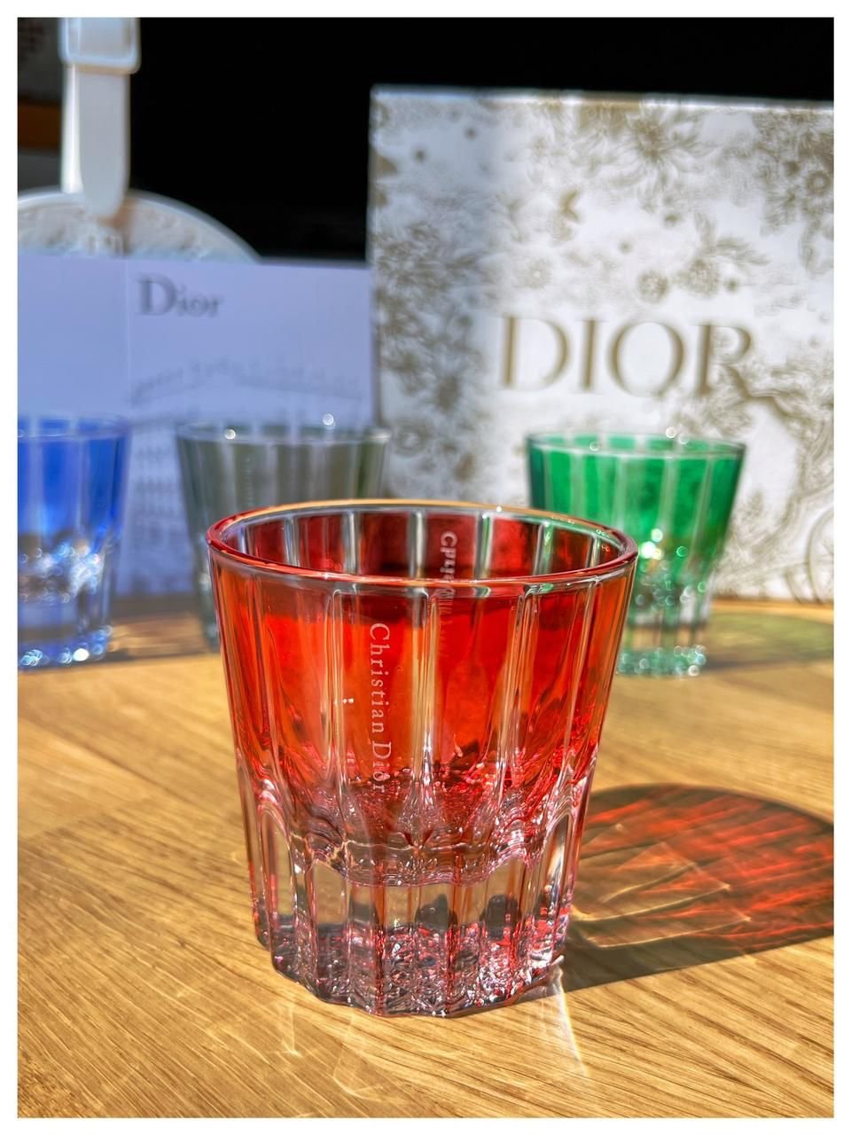 colored glass set of 2 pieces - Image 3 of 4